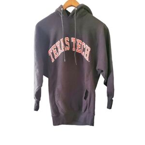 Steve & Barry's Black and Red Texas Tech Hoodie Sweatshirt Size Small